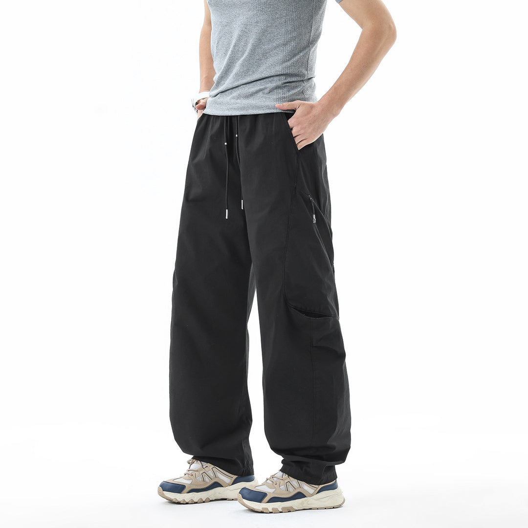 Men's Travel Cargo Pants with Elastic Waistband, Drawstring, and Ventilation Panels Mune Fashion