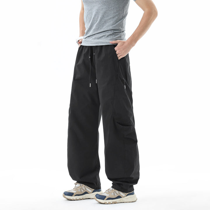 Men's Travel Cargo Pants with Elastic Waistband, Drawstring, and Ventilation Panels Mune Fashion