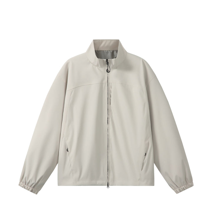 Unisex Lightweight, Packable Functional Jacket in Oversized Boxy Cut with Stand-Up Collar Mune Fashion