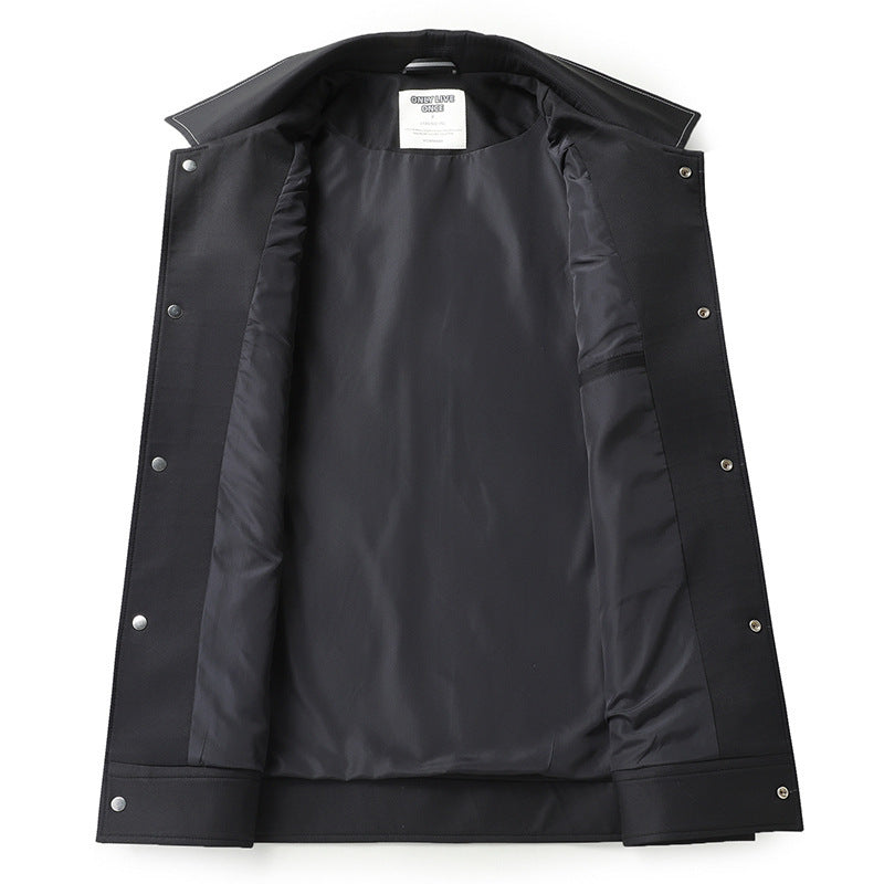 Men's Minimalist Shirt Jacket made of soft Vegan Leather with concealed snap button placket Mune Fashion
