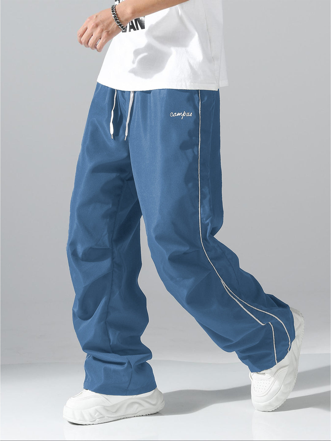 Men Comfortable Leisure and Sports Pants with Elastic Waistband and Side Pockets Mune Fashion