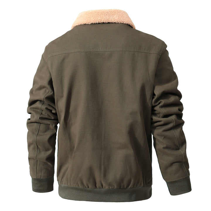 Men's canvas blouson with full sherpa lining and shirt collar Mune Fashion