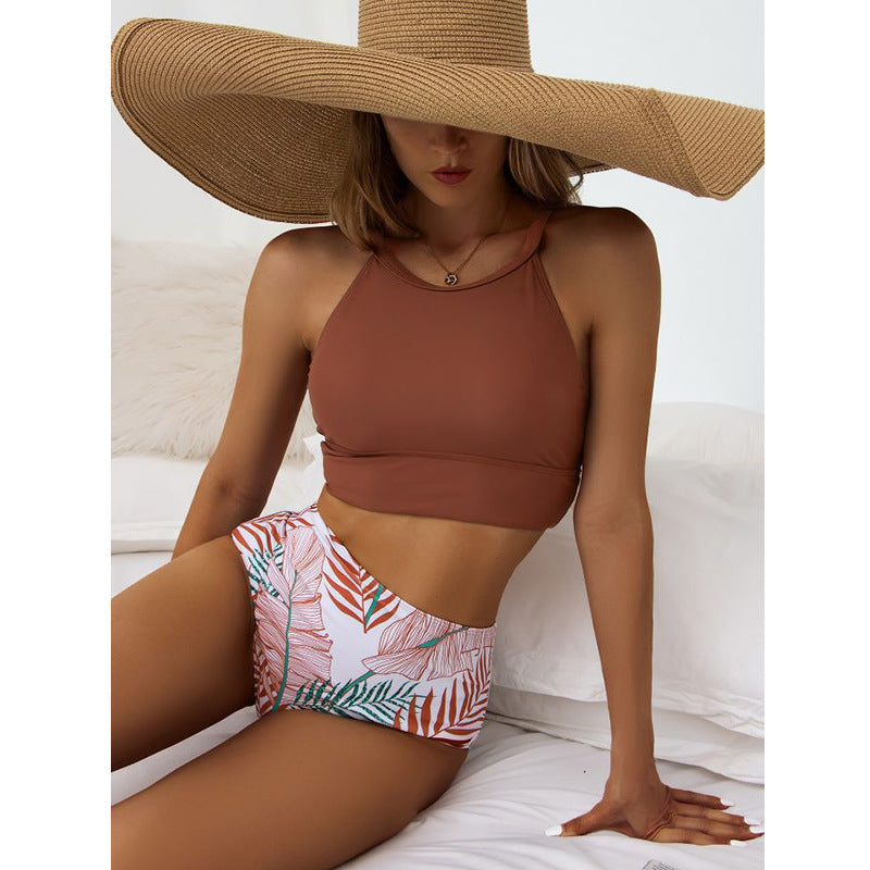 Women’s bikini set with high-cut bottoms and sporty top Mune Fashion