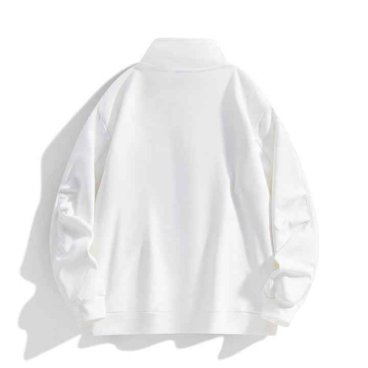 Men's Boxy Performance Zip Jacket with High Stand Collar, Panel Seams & Wind Resistant Structure Mune Fashion