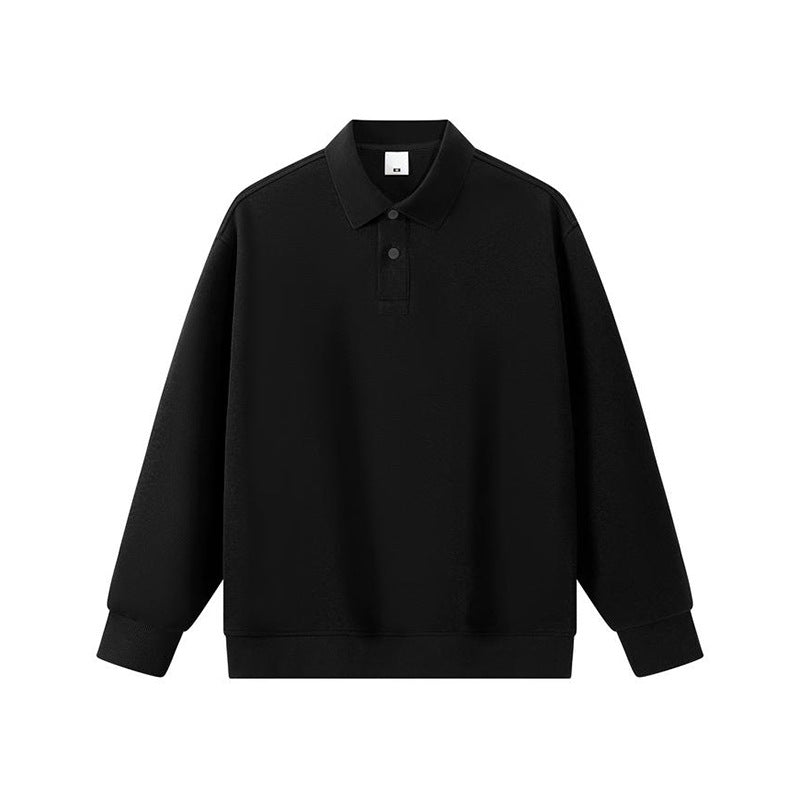 Unisex Oversize Polo Sweatshirt with ribbed cuffs and button placket Mune Fashion