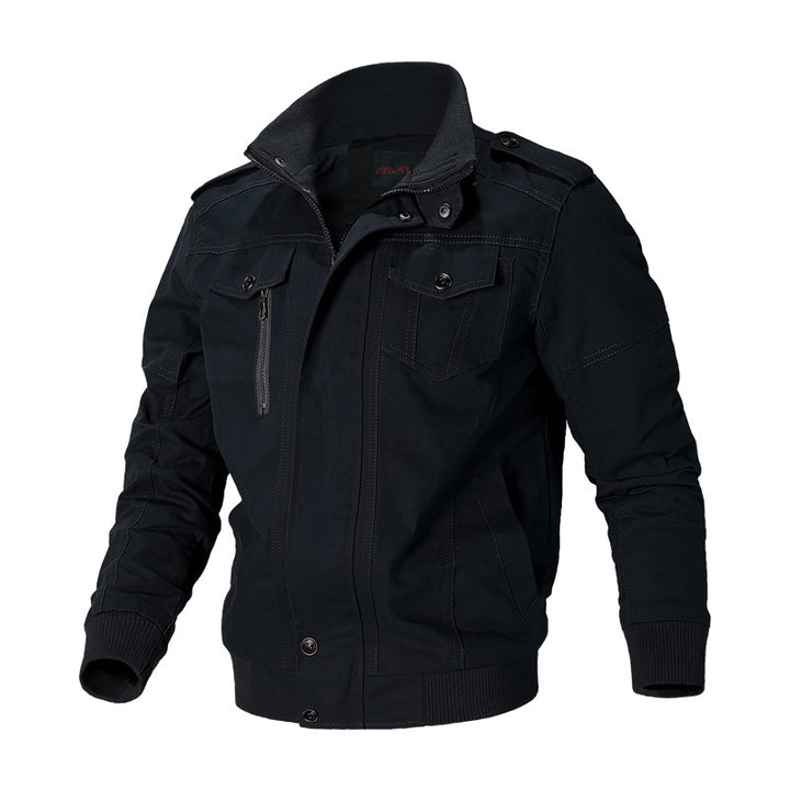 Men's Fashion Utility Jacket with High Zipper Pockets Mune Fashion