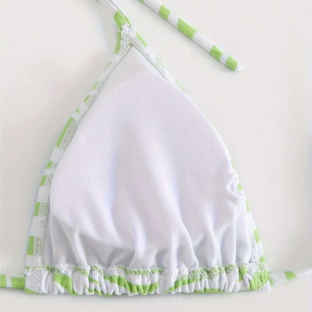 Women's Triangle Bikini Set with fashionable wrap tunic Mune Fashion
