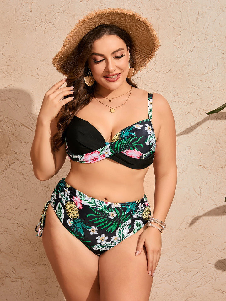 Women’s Bikini Set with Stylish High-Waist Design and Floral Pattern Mune Fashion