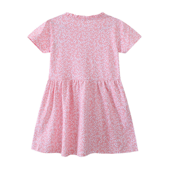 Girls casual dress with floral design and button details Mune Fashion
