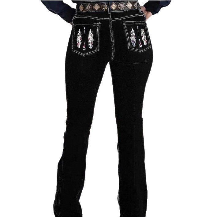 Women's high-waisted bootcut jeans in Western style with sculpting fit Mune Fashion
