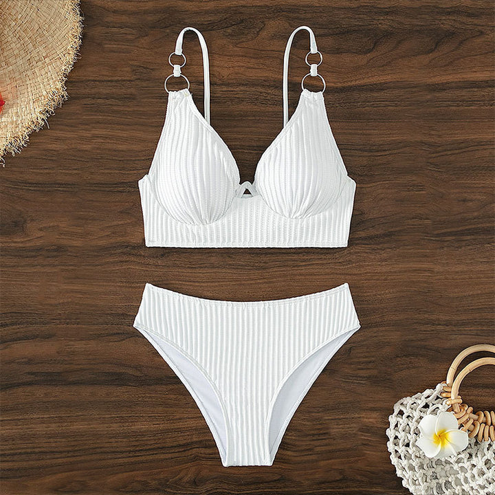 Ladies triangle bikini with stylish ring detail Mune Fashion