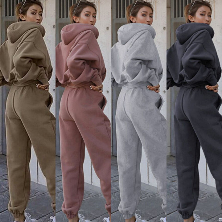 Women's oversized leisure suit with hood and high waist Mune Fashion