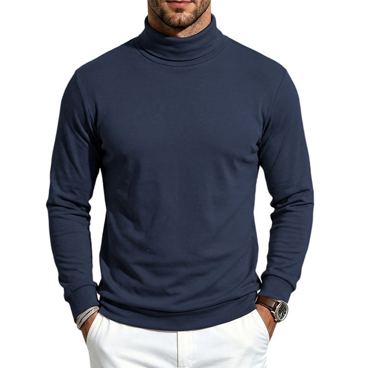 Men's fine roll-neck sweater made of cotton blend with slim fit Mune Fashion