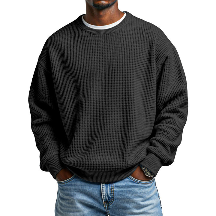 Men's Comfortable Sweatshirt with Waffle Structure Mune Fashion