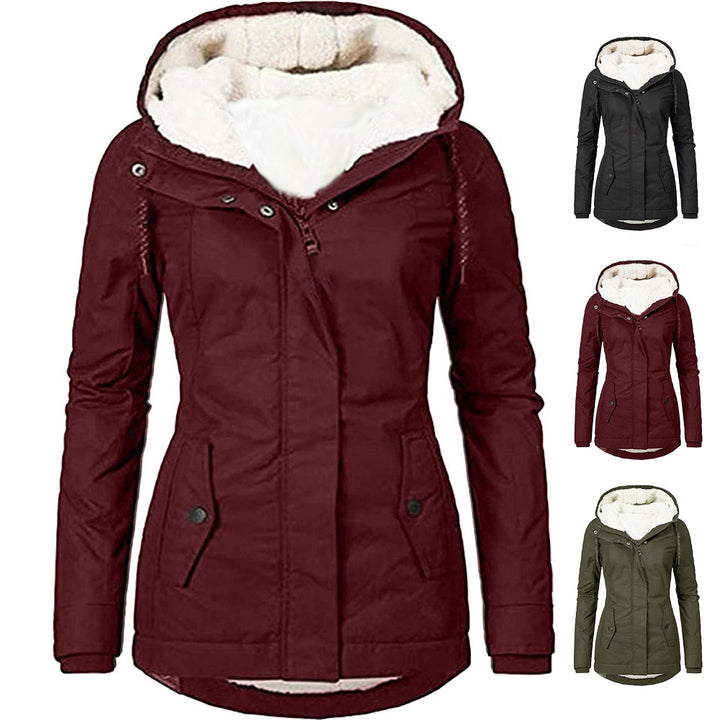 Women's parka with teddy lining, hood, and tailored silhouette Mune Fashion