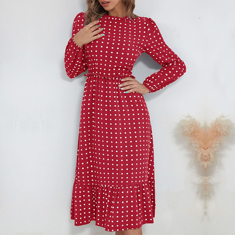 Women Playfully patterned maxi dress with ruffle details Mune Fashion