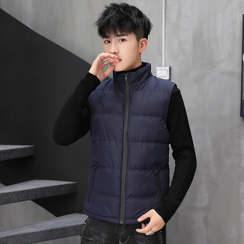 Men's quilted thermal waistcoat with stand-up collar and zippered pockets Mune Fashion