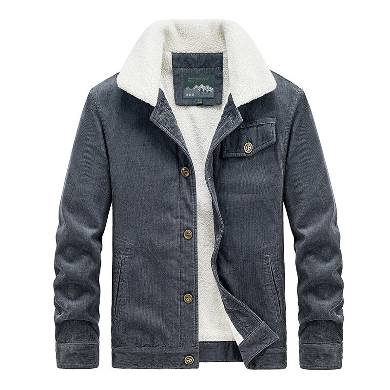 Men's Casual Flannel Jacket with Warm Lining Mune Fashion