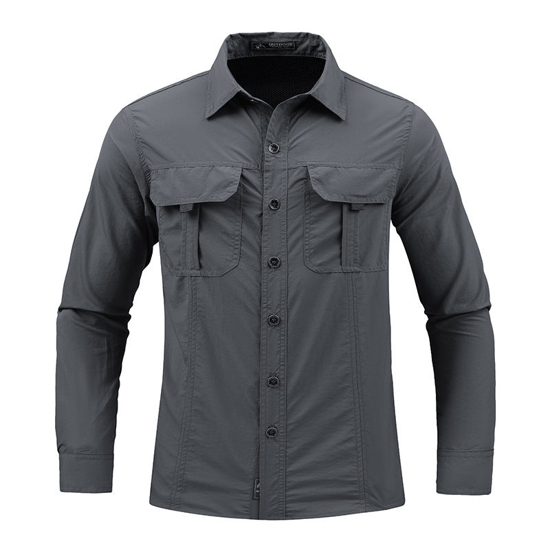 Men's functional shirt with practical chest pockets Mune Fashion