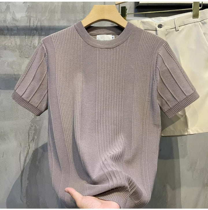Women's Short Sleeve Knit Top Mune Fashion
