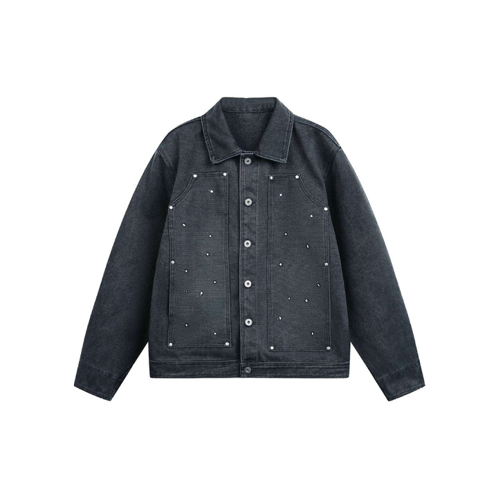 Unisex Short-Cut Denim Jacket in Boxy Cut with Flap Pockets and Used Effect Mune Fashion
