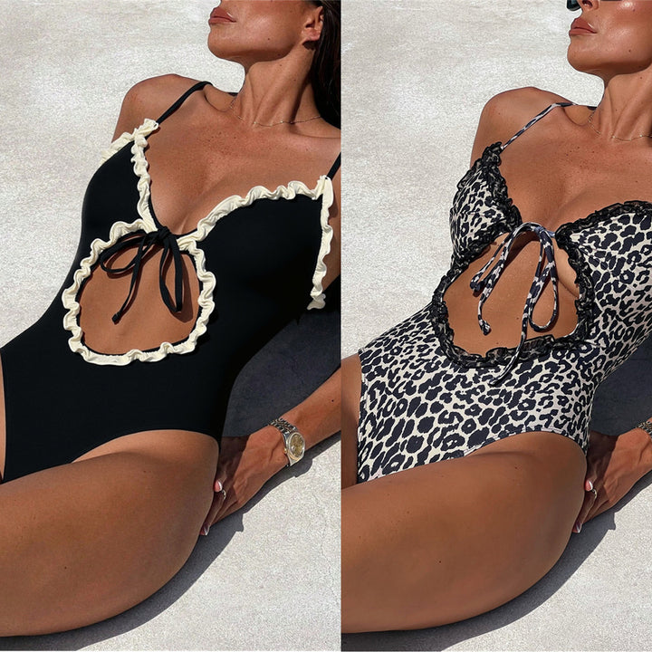 Women One-piece Swimsuit with Playful Ruffle Details Mune Fashion