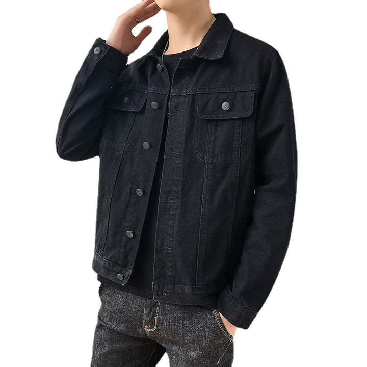 Men's Slim-Fit Denim Trucker Jacket in Overshirt Cut with Chest Flaps Mune Fashion