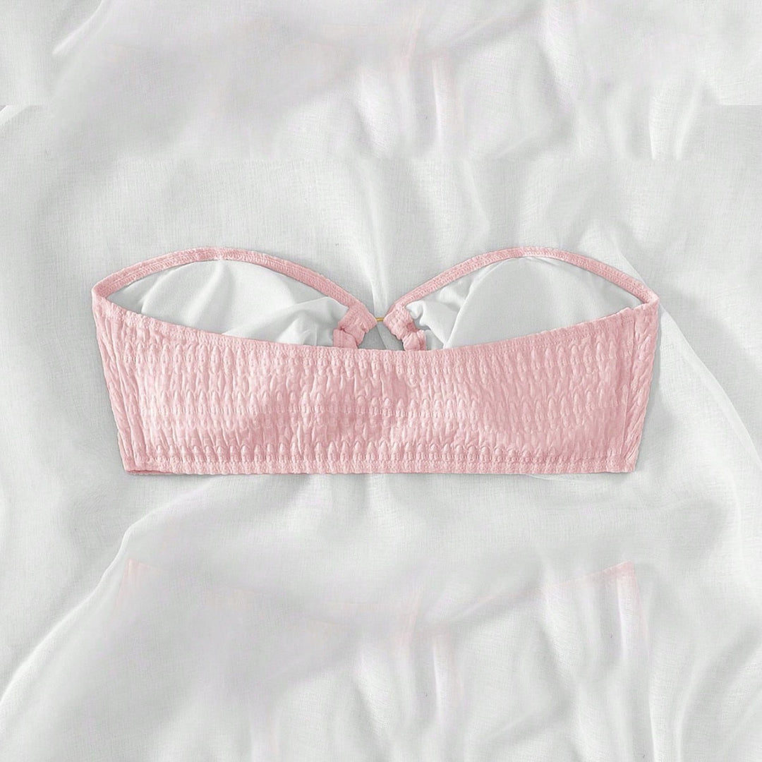 Women's bandeau bikini top with textured surface Mune Fashion