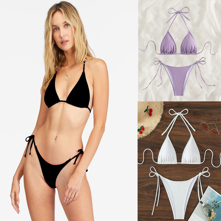 Women Triangle Bikini with adjustable ties Mune Fashion
