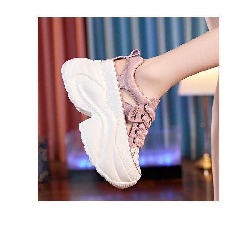 Ladies' platform sneakers with airy surface texture and comfortable cushioning Mune Fashion