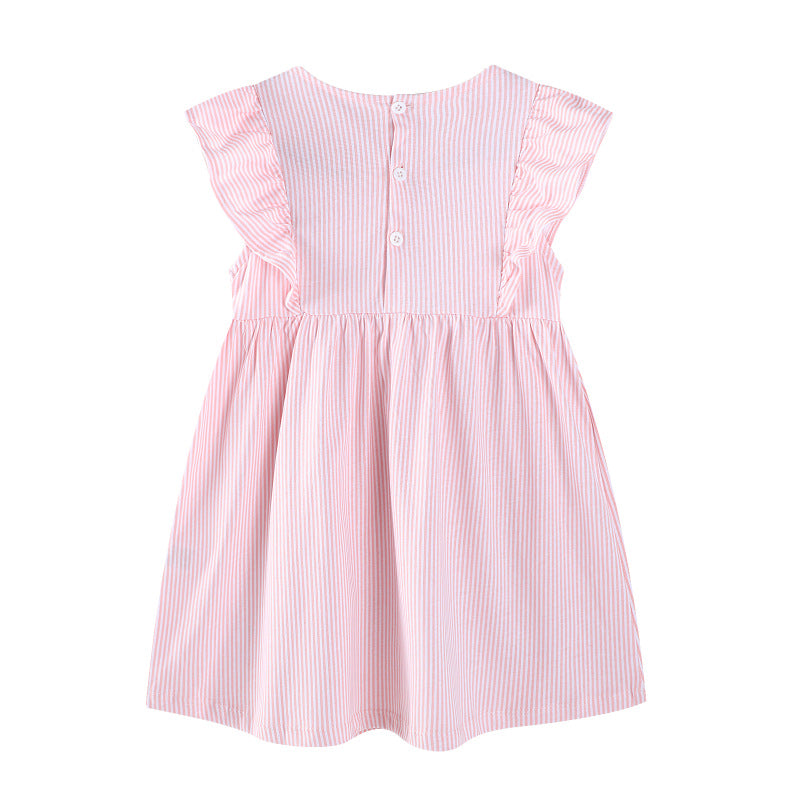 Girls casual dress with playful bunny and flower appliqués Mune Fashion