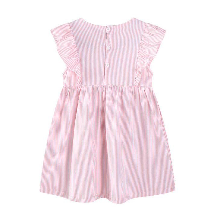 Girls casual dress with playful bunny and flower appliqués Mune Fashion
