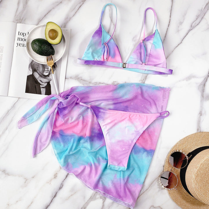 Women's Triangle Bikini with Wrap Skirt Mune Fashion