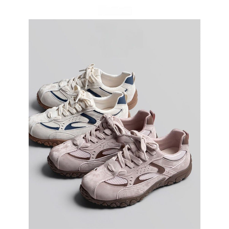 Damen Chunky Retro-Sneaker mit gepolsterter Komfortsohle und profilierter Gummisohle Mune Fashion