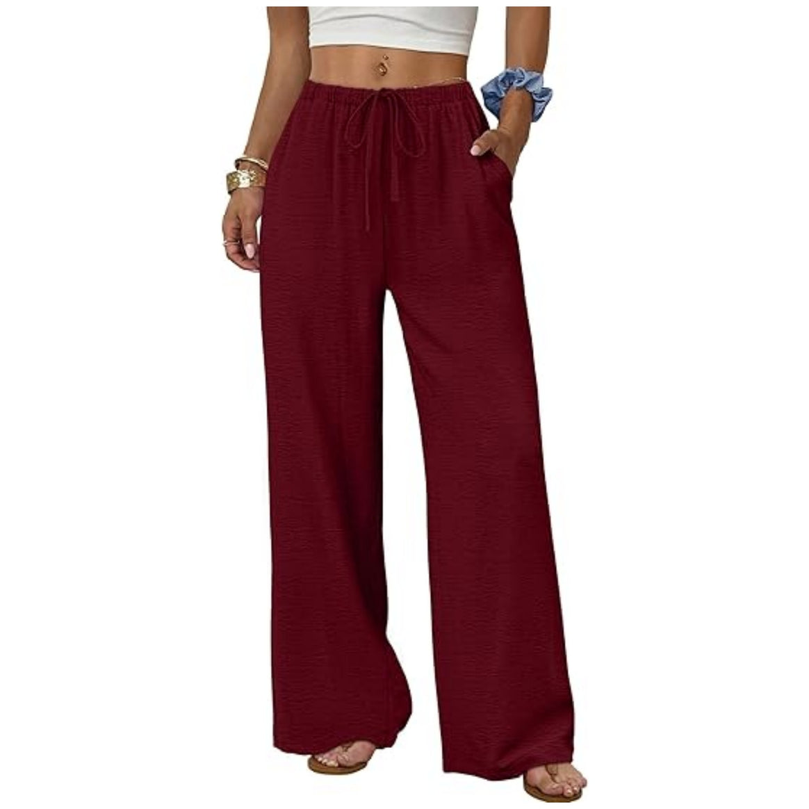 Women's Loose Loungewear Pants with Drawstring Mune Fashion