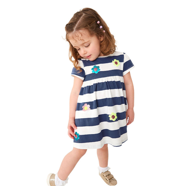 Girl's casual light striped dress Mune Fashion