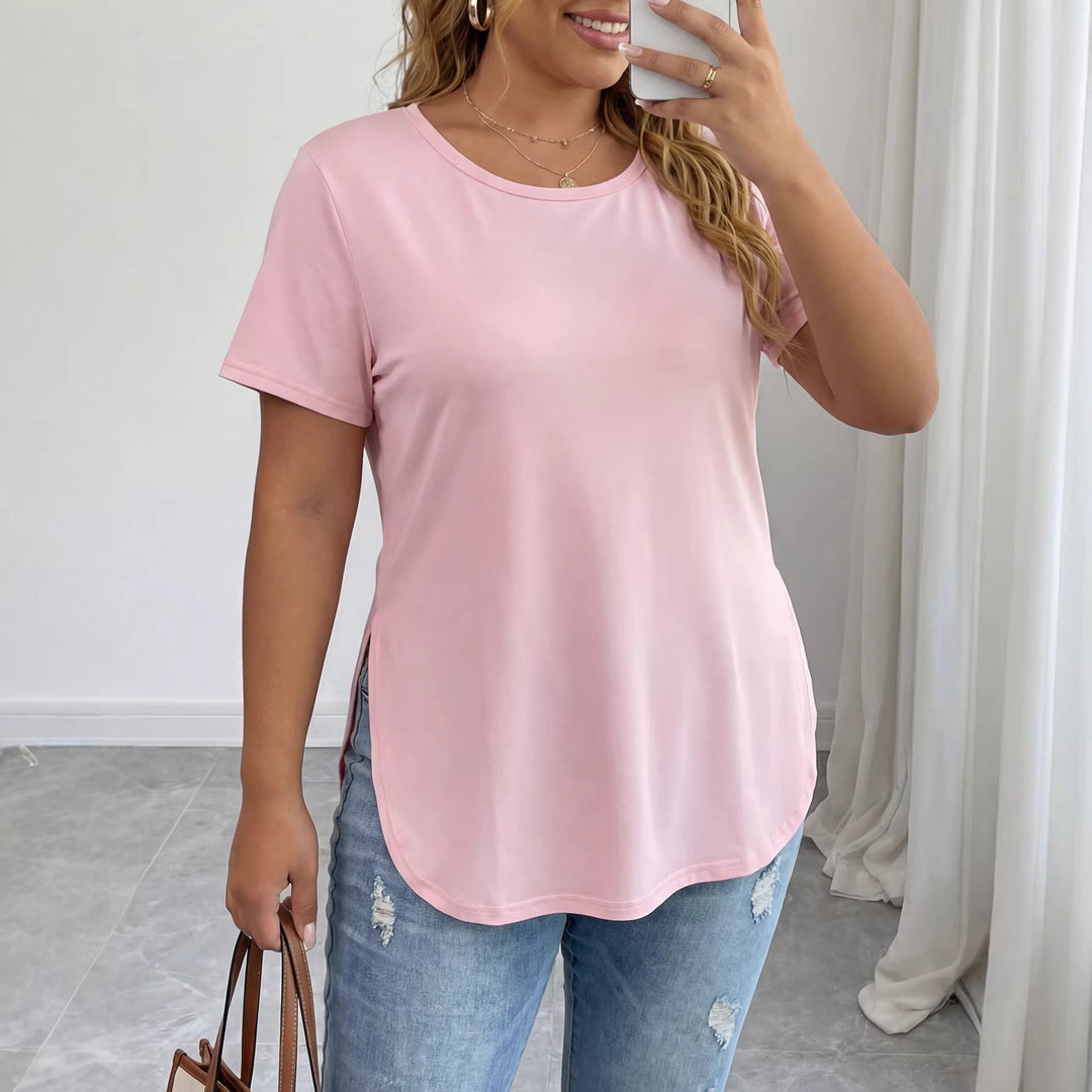 Women's casual T-shirt with side slit Mune Fashion