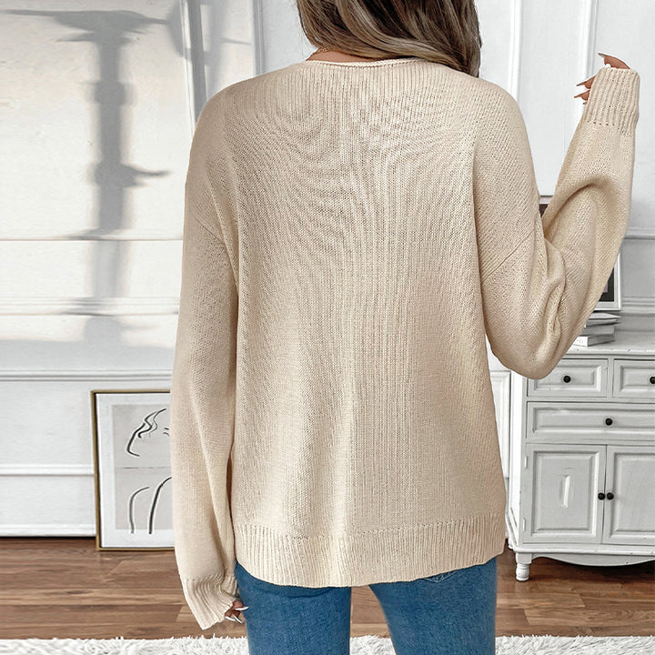 Women's Stylish Knitted Cardigan with Drawstring Mune Fashion