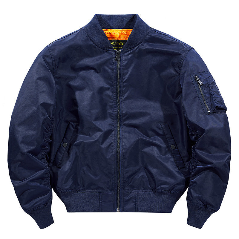 Men's flight bomber jacket made of technical nylon with ribbed cuffs and arm pocket Mune Fashion