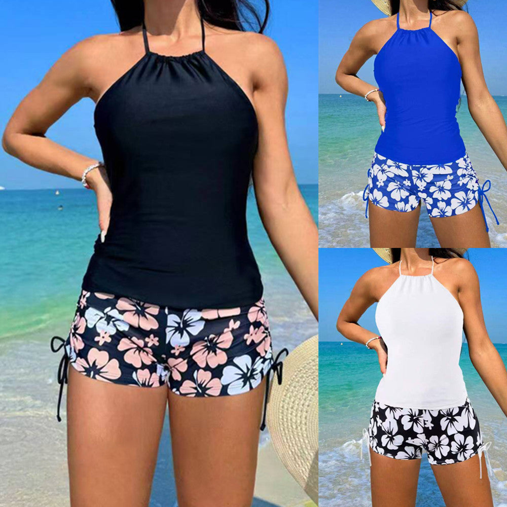 Ladies sporty bathing set with fashionable floral pattern Mune Fashion
