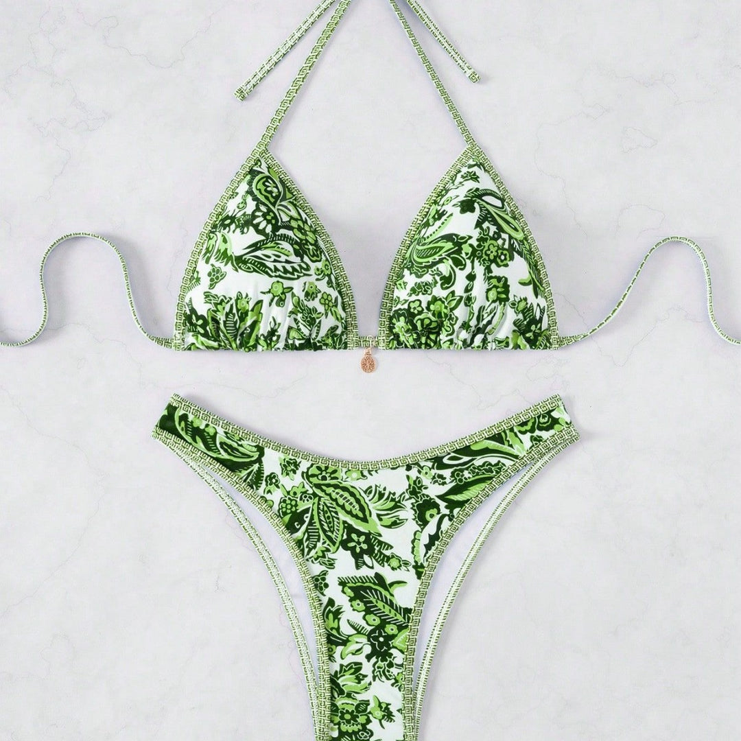 Women's triangle bikini with floral lace Mune Fashion