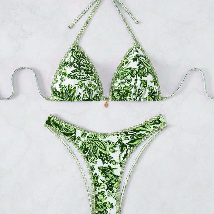 Women's triangle bikini with floral lace Mune Fashion