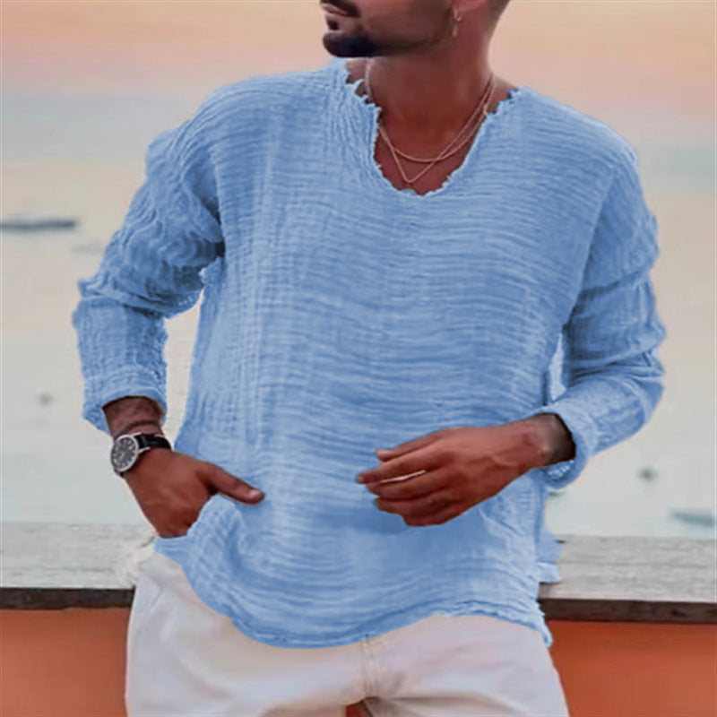 Men's Casual Linen Shirt Mune Fashion