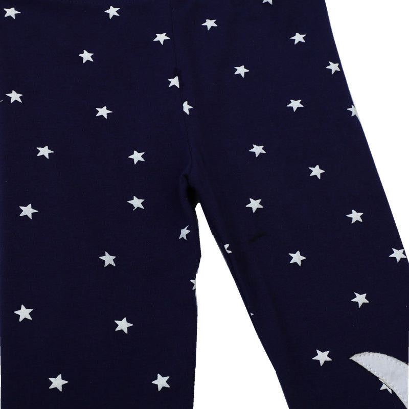 Girls leggings with playful bunny and star motif Mune Fashion