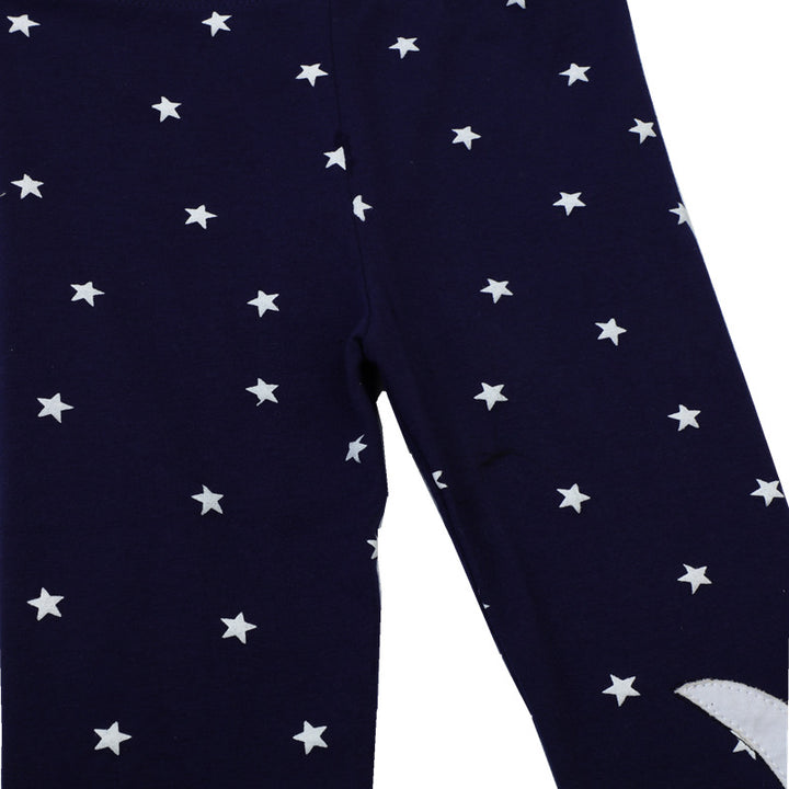 Girls leggings with playful bunny and star motif Mune Fashion