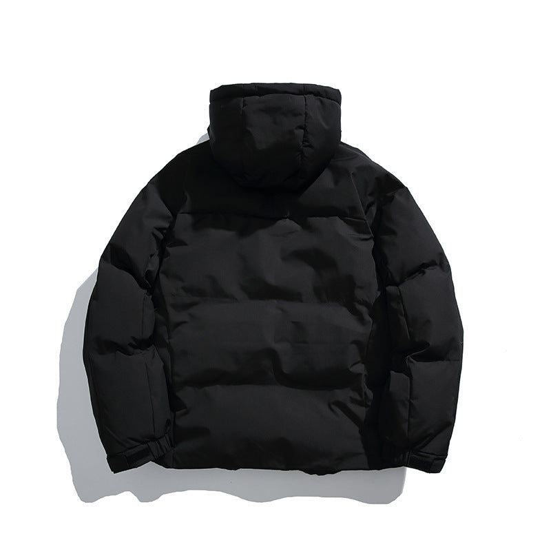 Unisex Boxy-padded hoodie with high stand-up collar and drawstring hem Mune Fashion