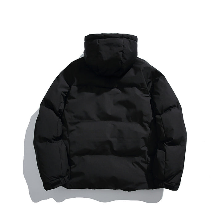 Unisex Boxy-padded hoodie with high stand-up collar and drawstring hem Mune Fashion