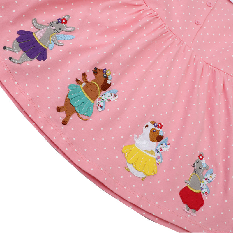 Girl's dress with cute animal motif Mune Fashion