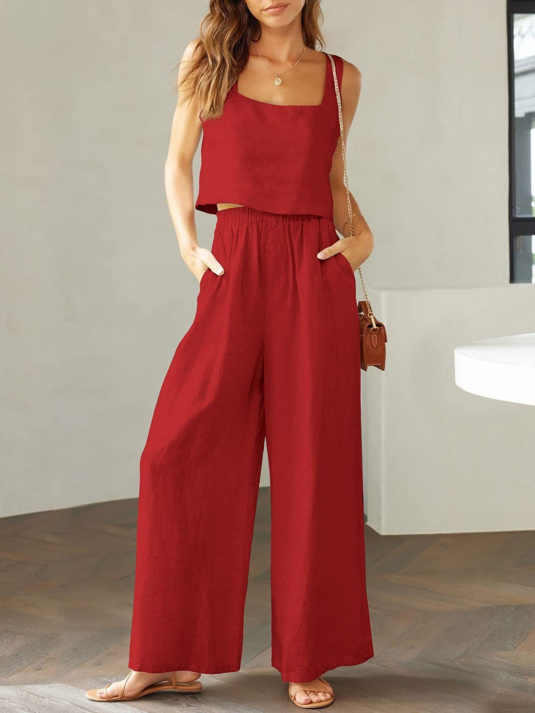 Women's airy two-piece ensemble with a loose fit Mune Fashion