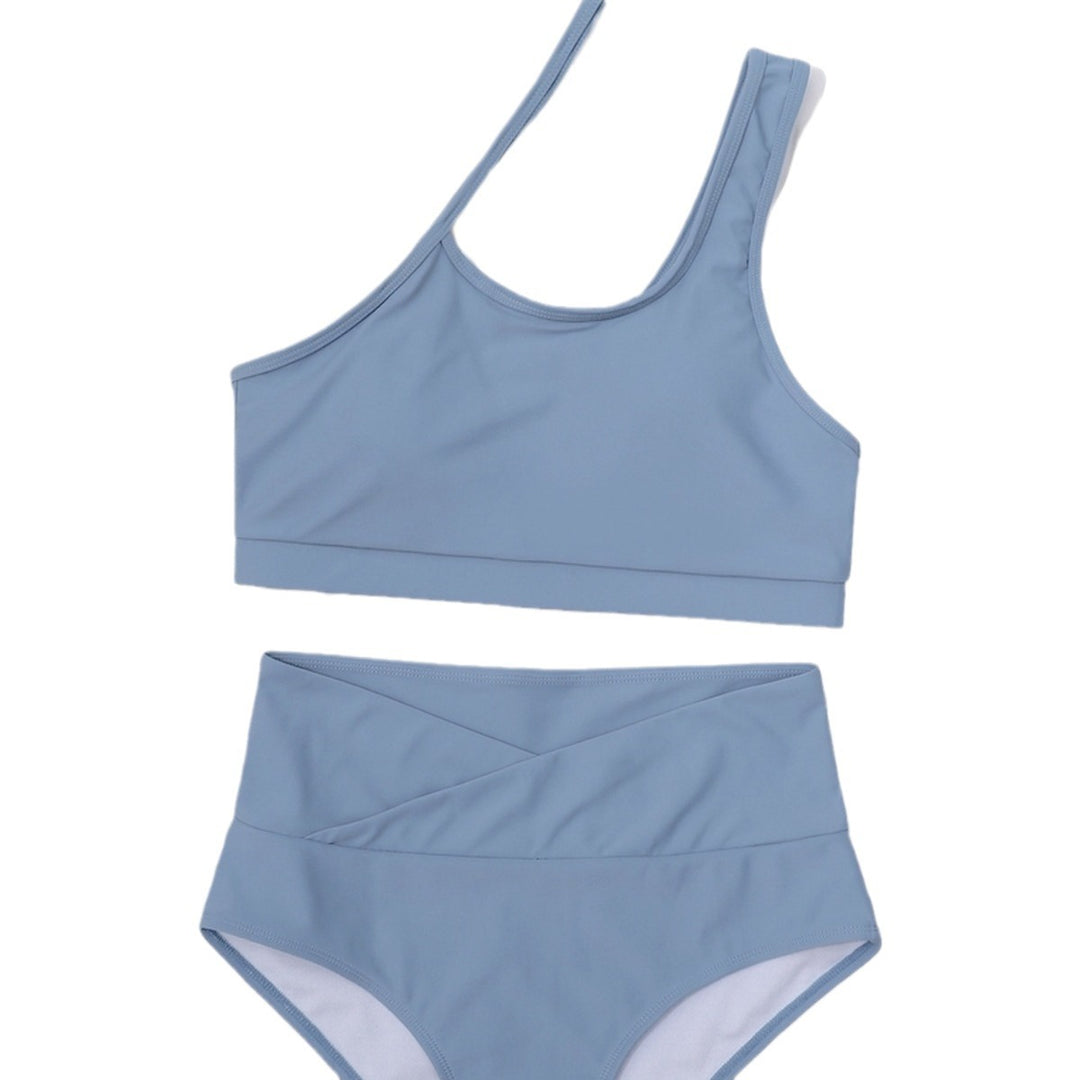 Ladies sporty bikini with high waistband and asymmetric top Mune Fashion